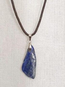 Dây Chuyền Đeo Cổ Đá Thô Năng Lượng Tự Nhiên Xanh Móc Khoen