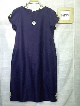 ĐẦM LINEN THIẾT KẾ CÓ TAY XANH SẮC FIMM