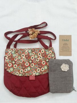 Túi Vải Thiết Kế 2 Ngăn Đeo Vai Du Lịch Thủ Công Tặng Ví Nhỏ Fimm - Handmade 