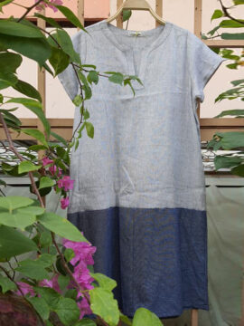 ĐẦM LINEN THIẾT KẾ GHÉP VẢ CÓ TAY FORM NHỎ 02 FIMM