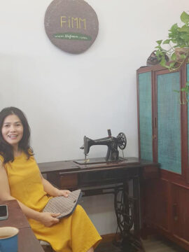 ĐẦM LINEN THIẾT KẾ MÀU VÀNG HOÀNG KIM FIMM