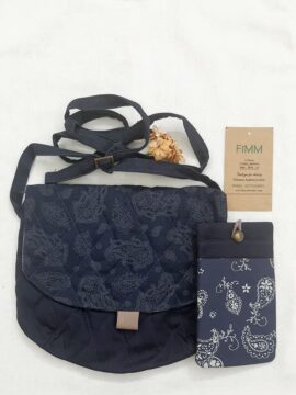 Túi Vải Thiết Kế 2 Ngăn Đeo Vai Du Lịch Thủ Công Tặng Ví Nhỏ Fimm - Handmade 05
