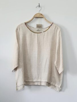 Sara Áo Thiết Kế Linen Sợi Đay Chất Liệu Sợi Thô Mộc