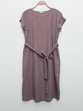 ĐẦM LINEN THIẾT KẾ CÓ TAY TÍM RUỐC FIMM