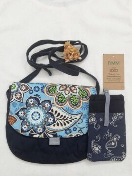 Túi Vải Thiết Kế 2 Ngăn Đeo Vai Du Lịch Thủ Công Tặng Ví Nhỏ Fimm - Handmade 