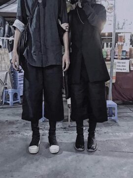 Basic No.02 Quần Lửng Thiết Kế Linen Bố Đen