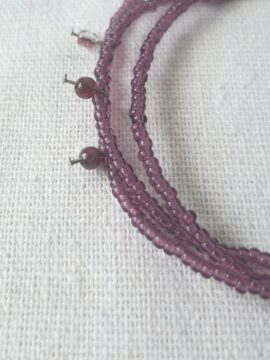 Vòng Tay Lắc Tay Thiết Kế Hạt Cườm Nhật Sắc Tím Whale Handmade