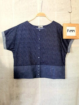 Áo SuKa 0.1 Thiết Kế Tay Liền Vải Linen Nhật Hoa Văn Nhí