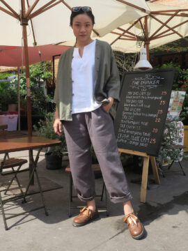 KiTa Kimono Nhật No .2 - Áo Khoác Linen Rêu Thiết Kế Unisex Form Gọn