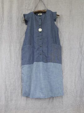 ĐẦM LINEN THIẾT KẾ GHÉP VẢ CÓ TAY FORM NHỎ 03 FIMM