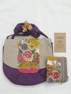 Túi Vải Thiết Kế 2 Ngăn Đeo Vai Du Lịch Thủ Công Tặng Ví Nhỏ Fimm - Handmade 