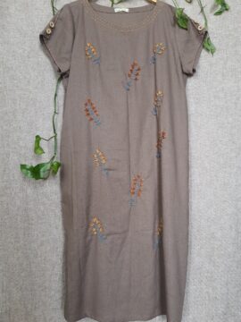 Đầm Ruốc Thêu Bông Nh