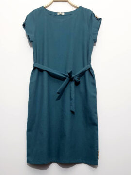 ĐẦM LINEN THIẾT KẾ CÓ TAY XANH ĐÁ FIMM